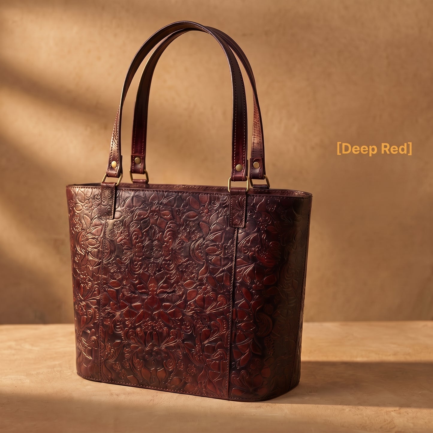 Deep Red Mughal Tote