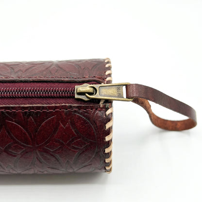 Burgundy Petal Pouch