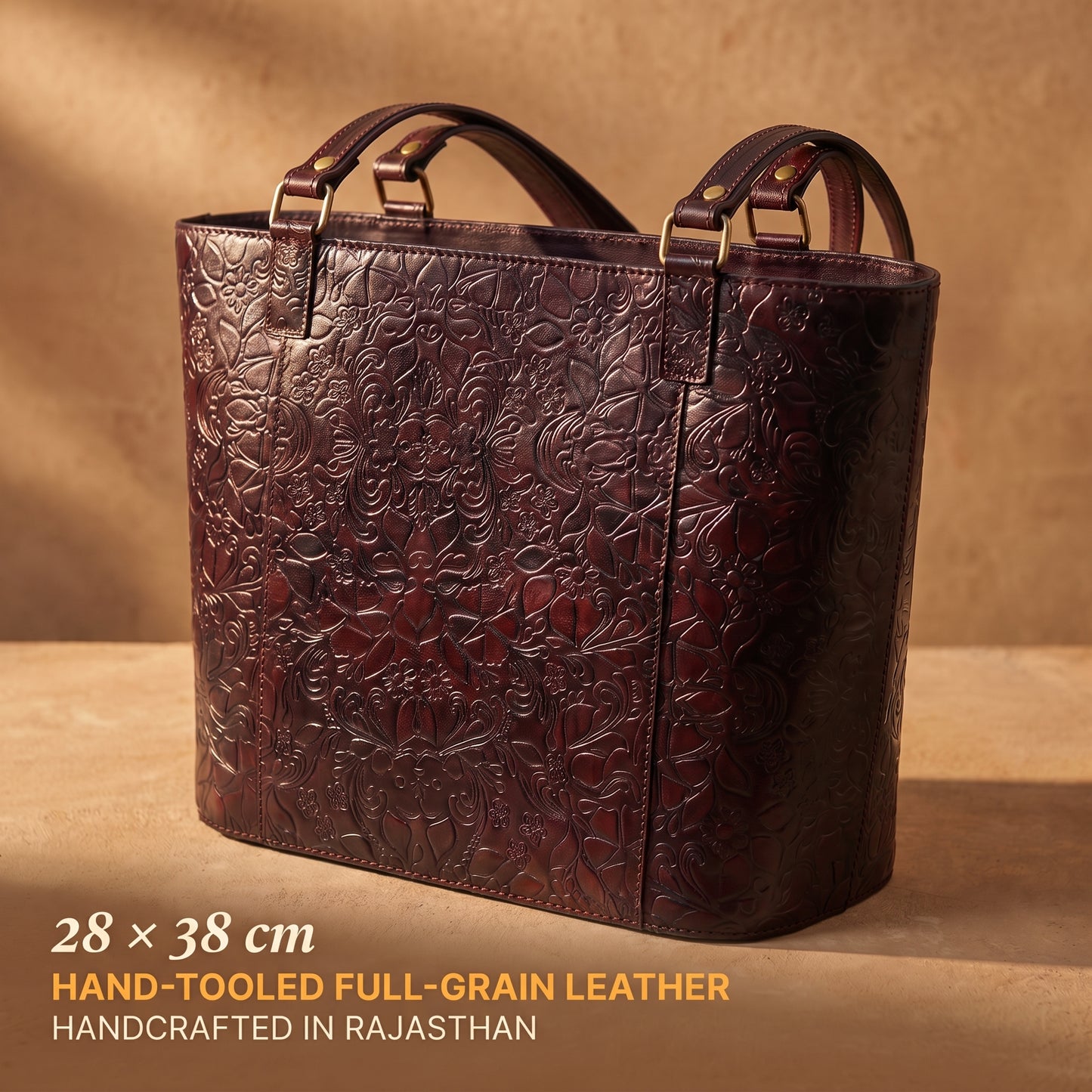 Deep Red Mughal Tote