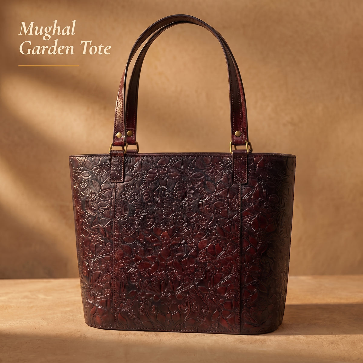 Deep Red Mughal Tote