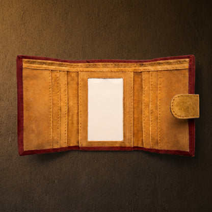 Burgundy Trifold Wallet