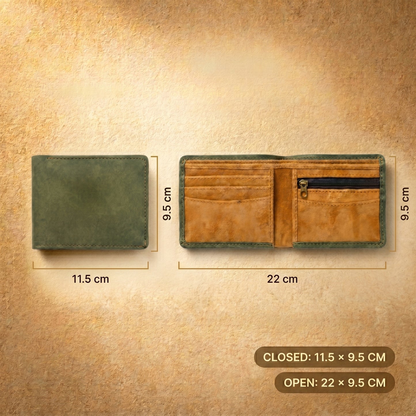 Olive Bifold Wallet