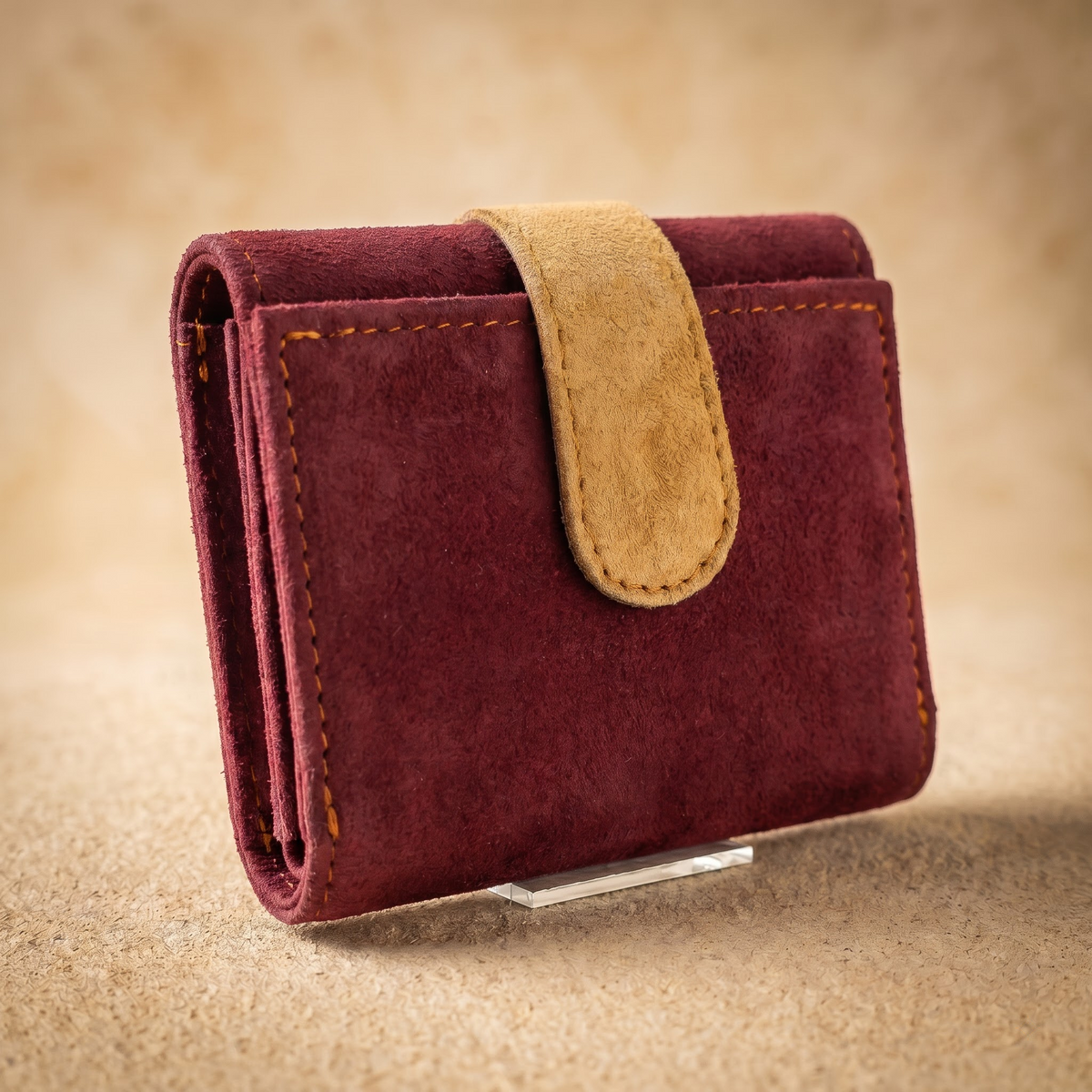 Burgundy Trifold Wallet