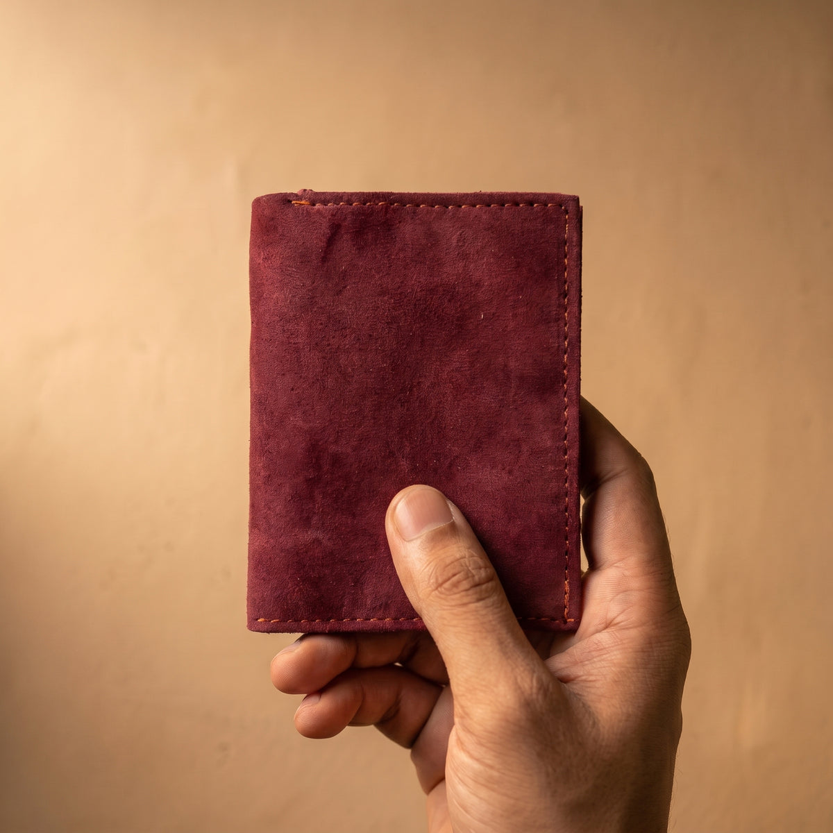 Burgundy Atlas Card-Holder