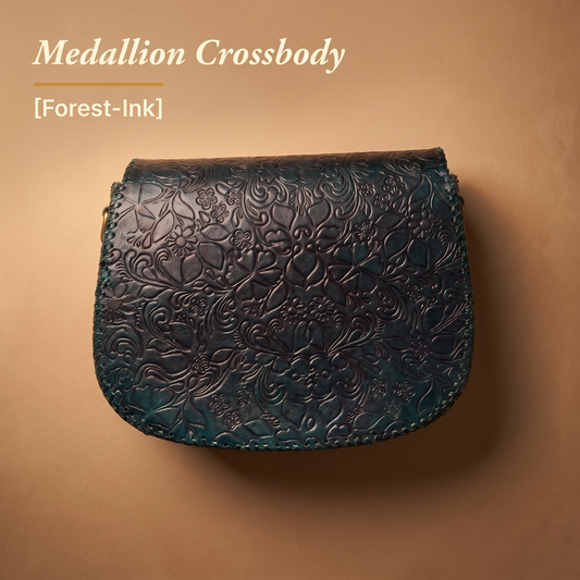 Medallion Crossbody - Forest-Ink