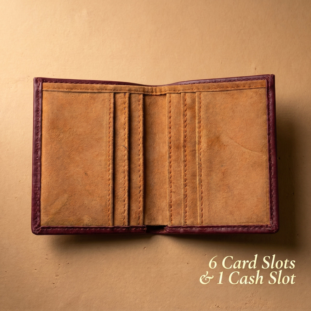 Burgundy Atlas Card-Holder