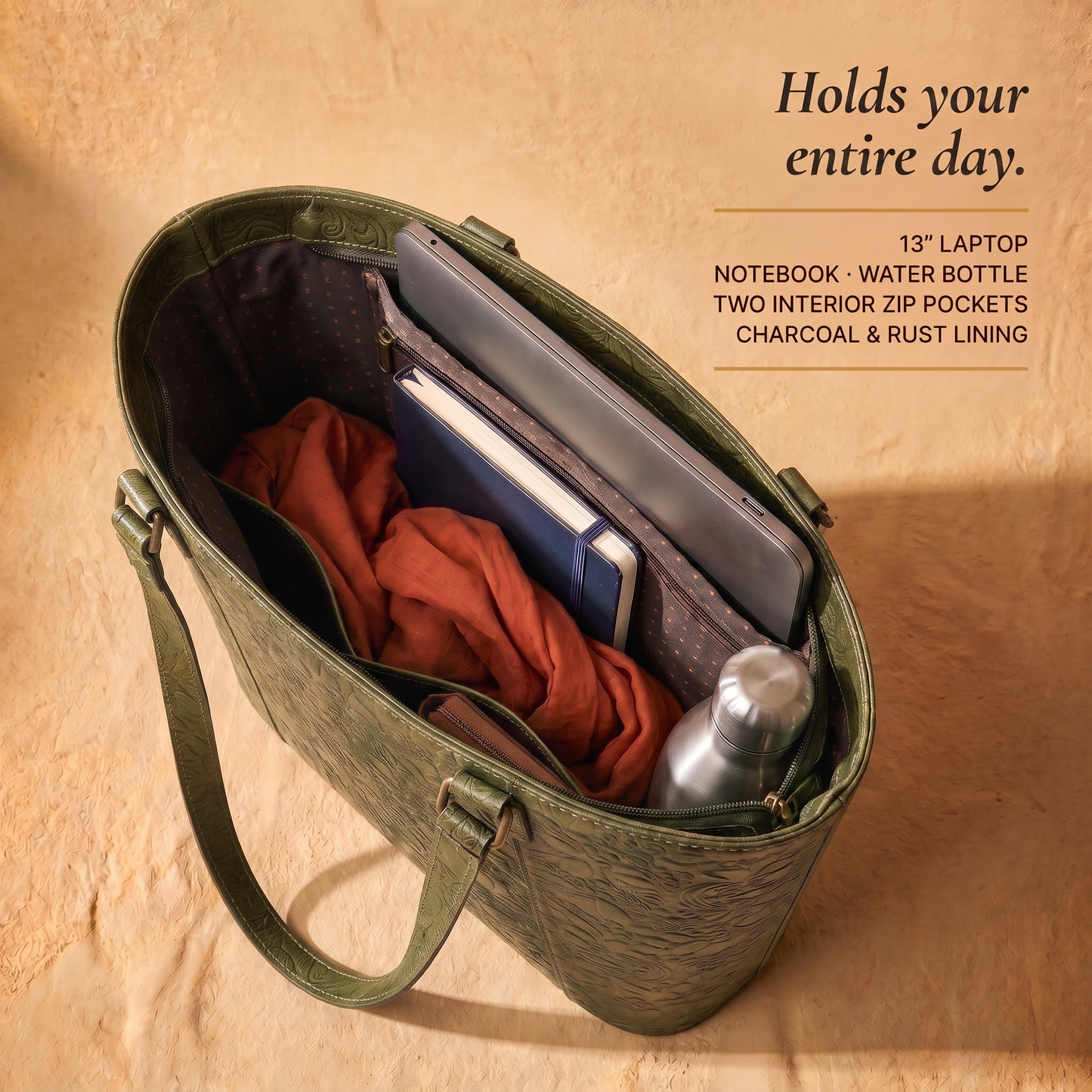 Desert Cognac Mughal Tote