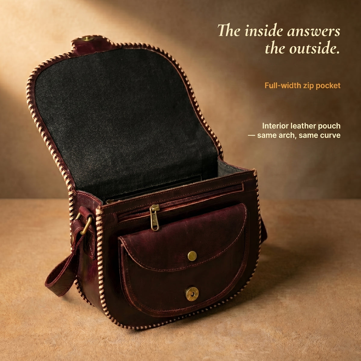 Oxblood Plume Crossbody