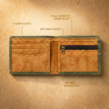 Olive Bifold Wallet