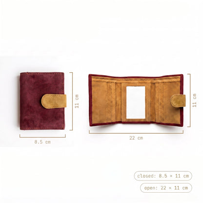 Burgundy Trifold Wallet
