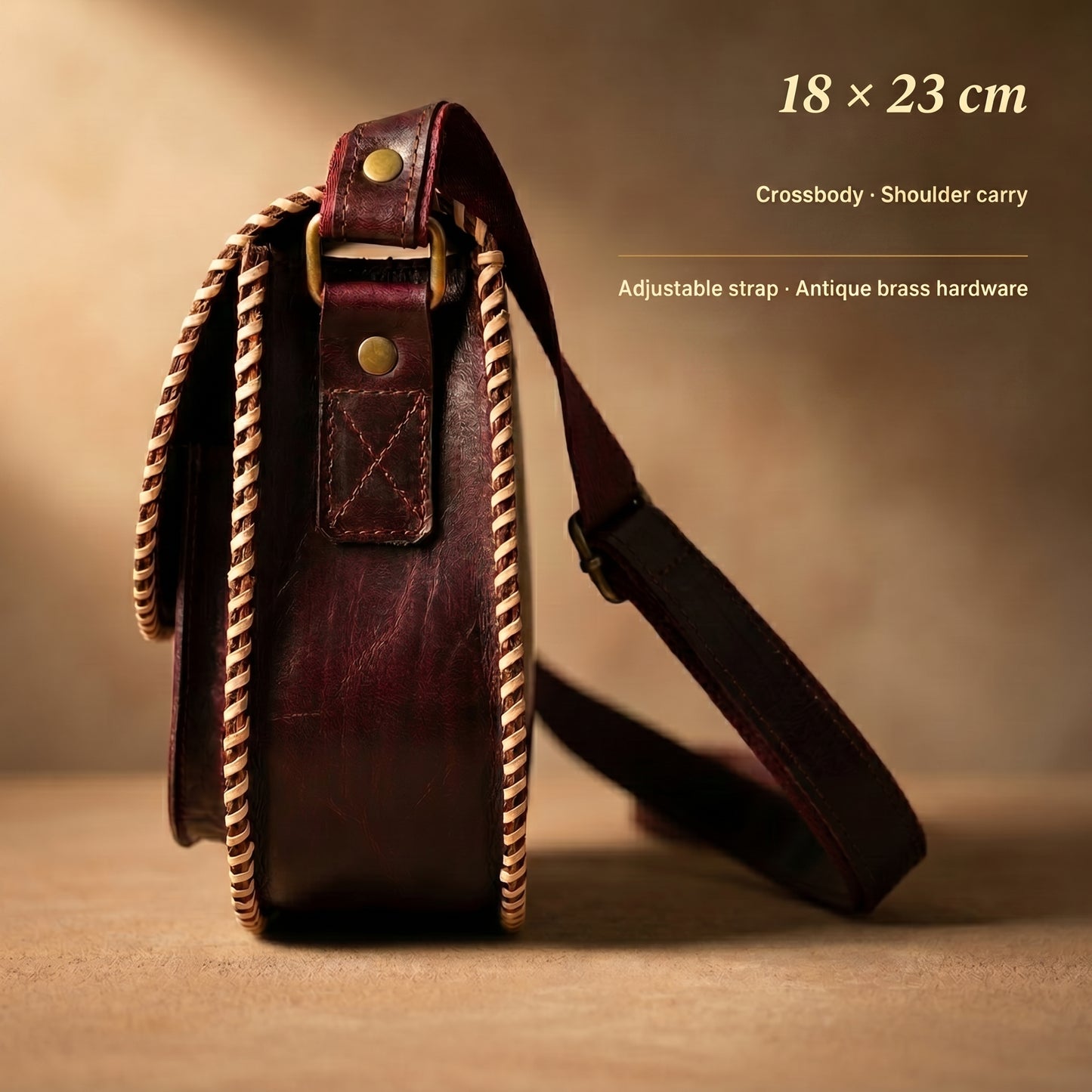 Oxblood Plume Crossbody