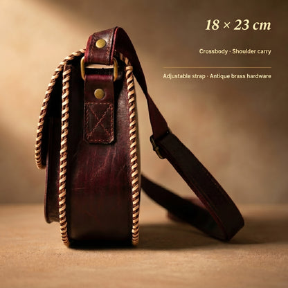 Oxblood Plume Crossbody